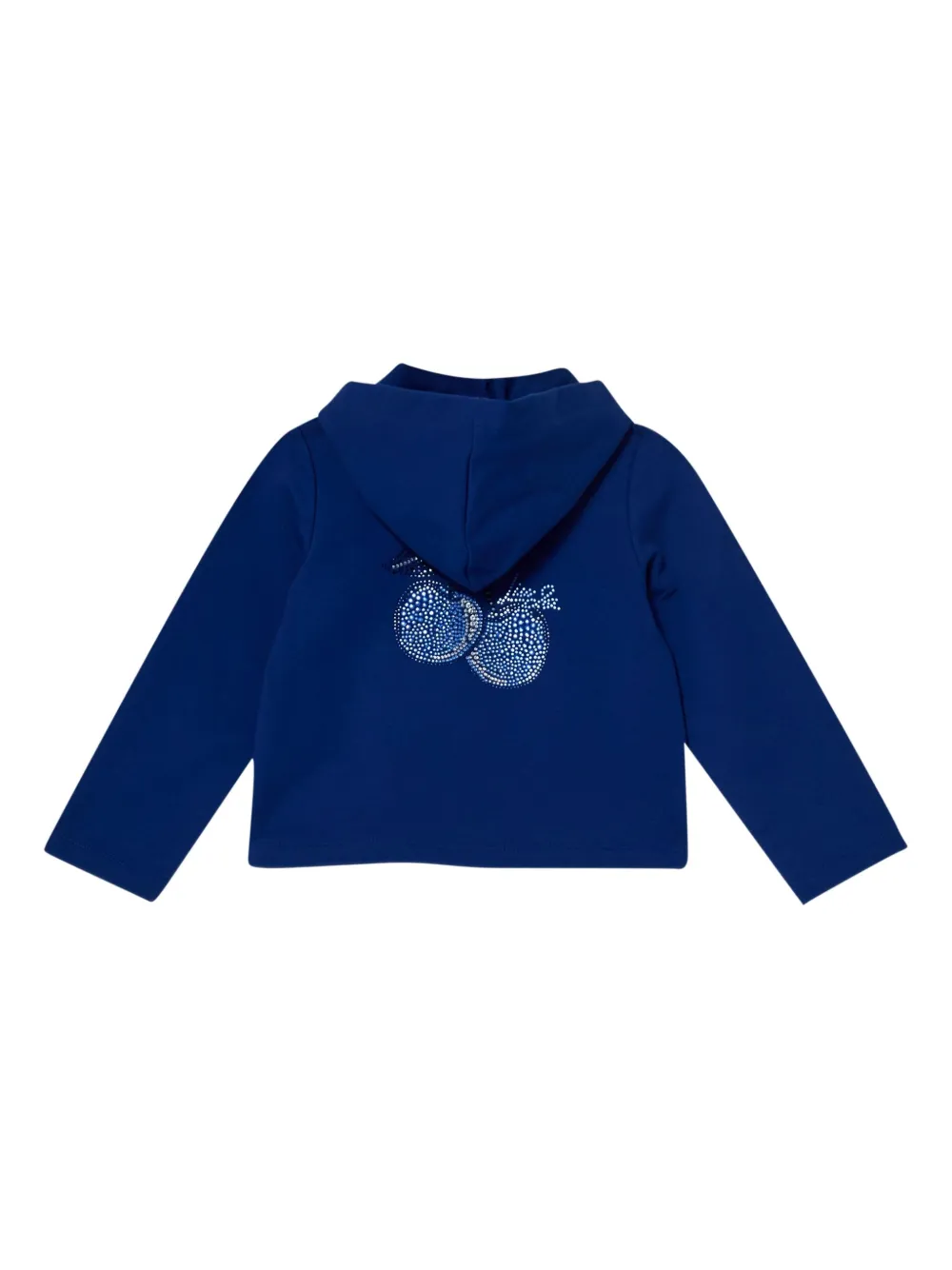 Liu Jo Kids Hoodie verfraaid met kristallen en rits Blauw
