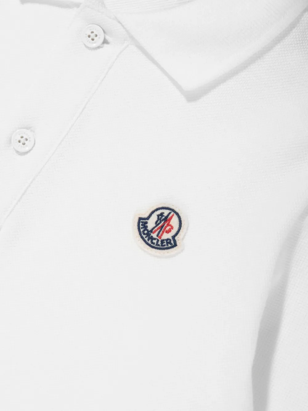 Moncler Enfant Katoenen poloshirt Wit