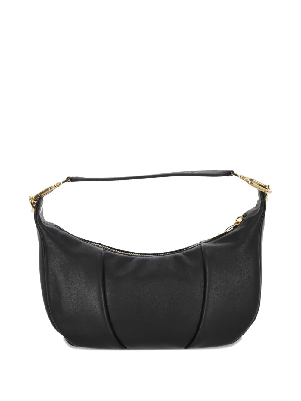 Borbonese leather shoulder bag - Zwart