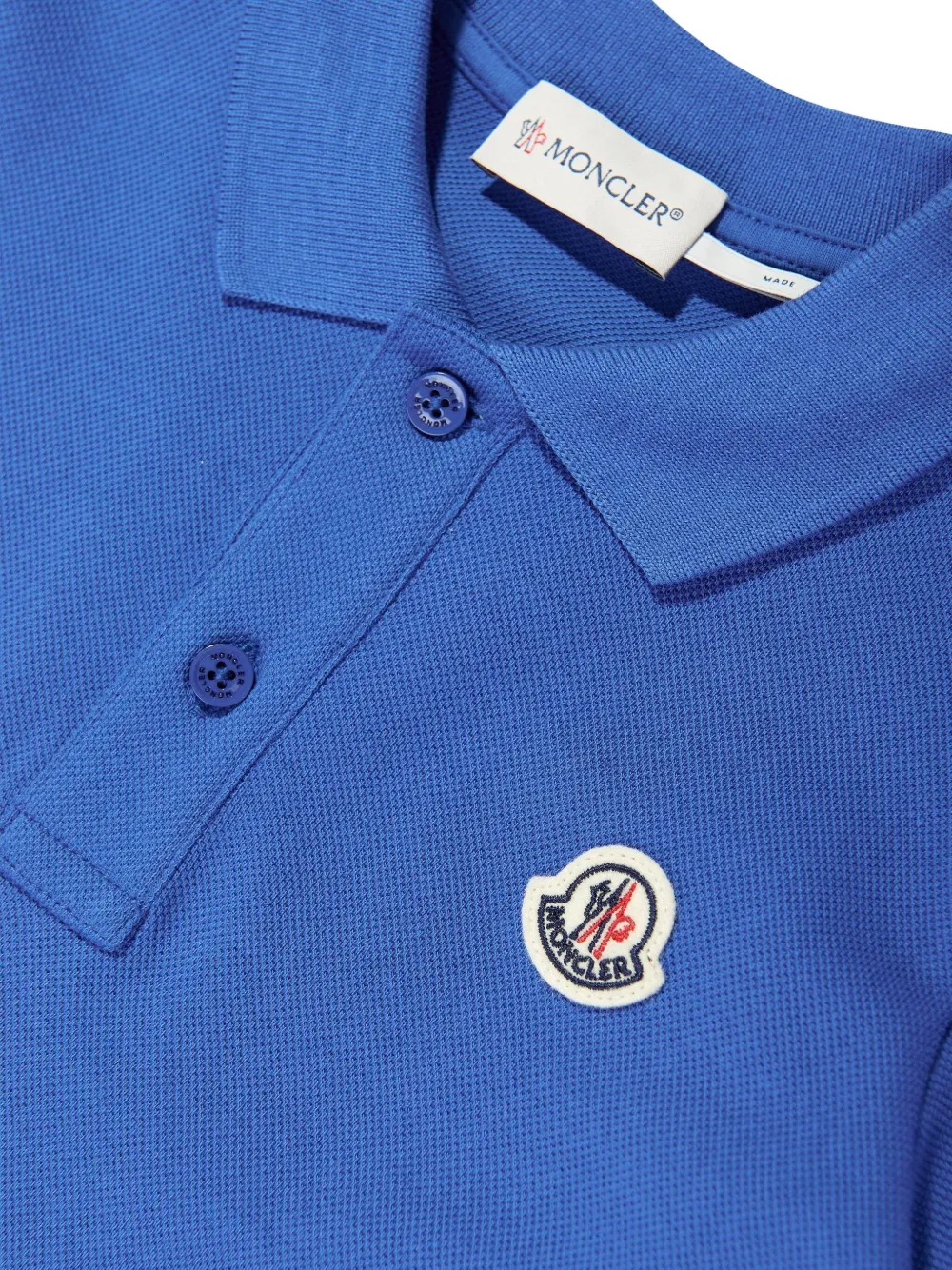 Moncler Enfant Katoenen poloshirt Blauw