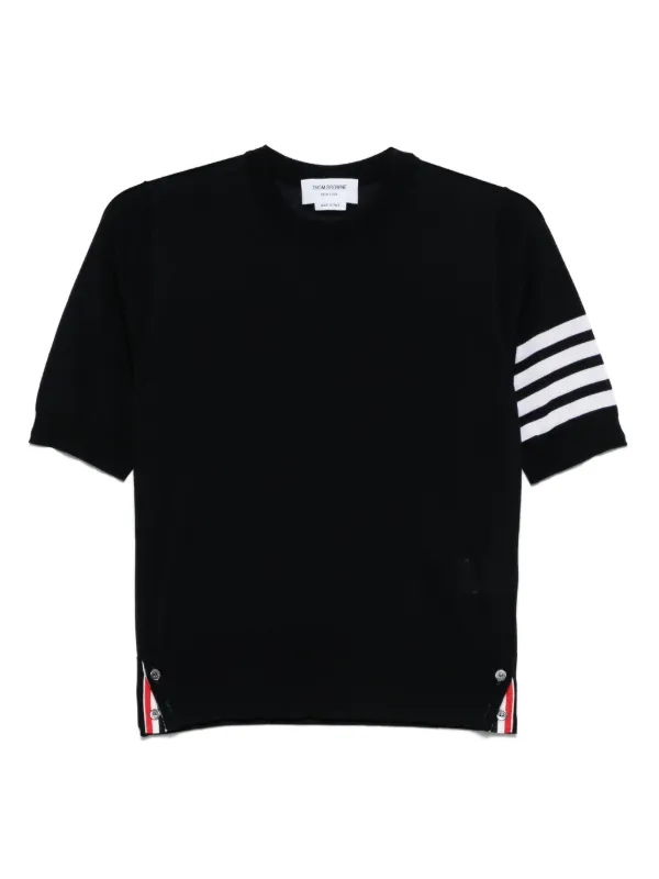 Thom Browne Stripes ファインニット Tシャツ | ブルー | FARFETCH JP