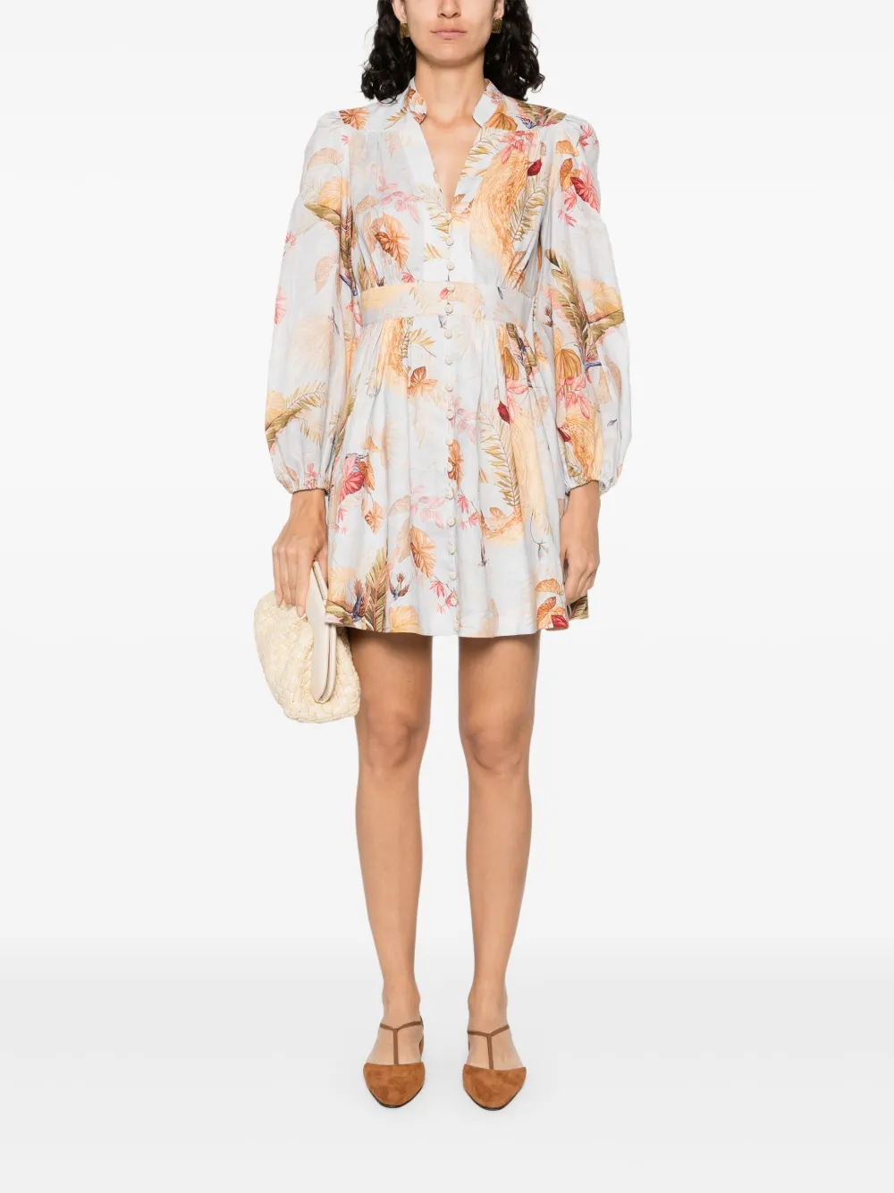 ZIMMERMANN Ascension mini-jurk Blauw