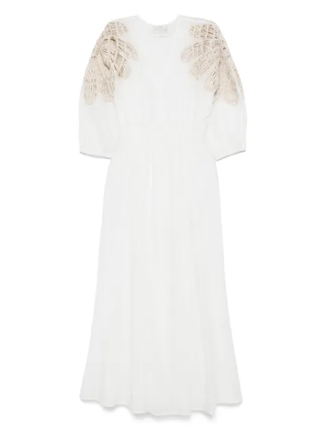 Forte Forte embroidered-shoulder maxi dress