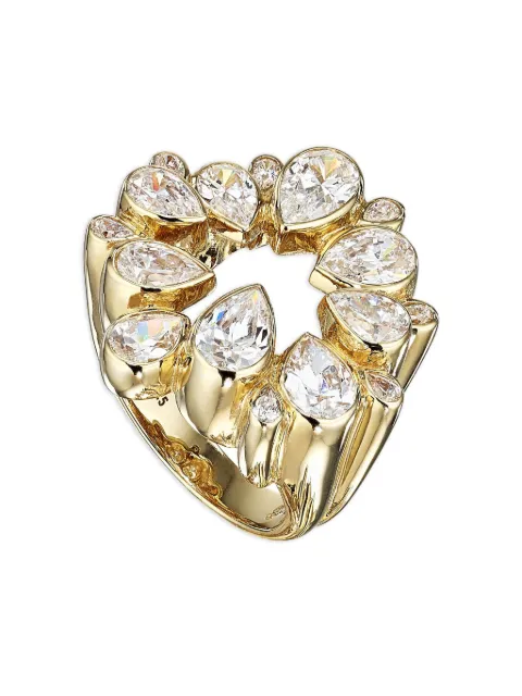 Anabela Chan 18kt gold vermeil Panettone diamond ring