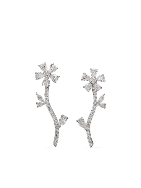 Anabela Chan 18kt white gold Diamond Marguerite diamond earrings