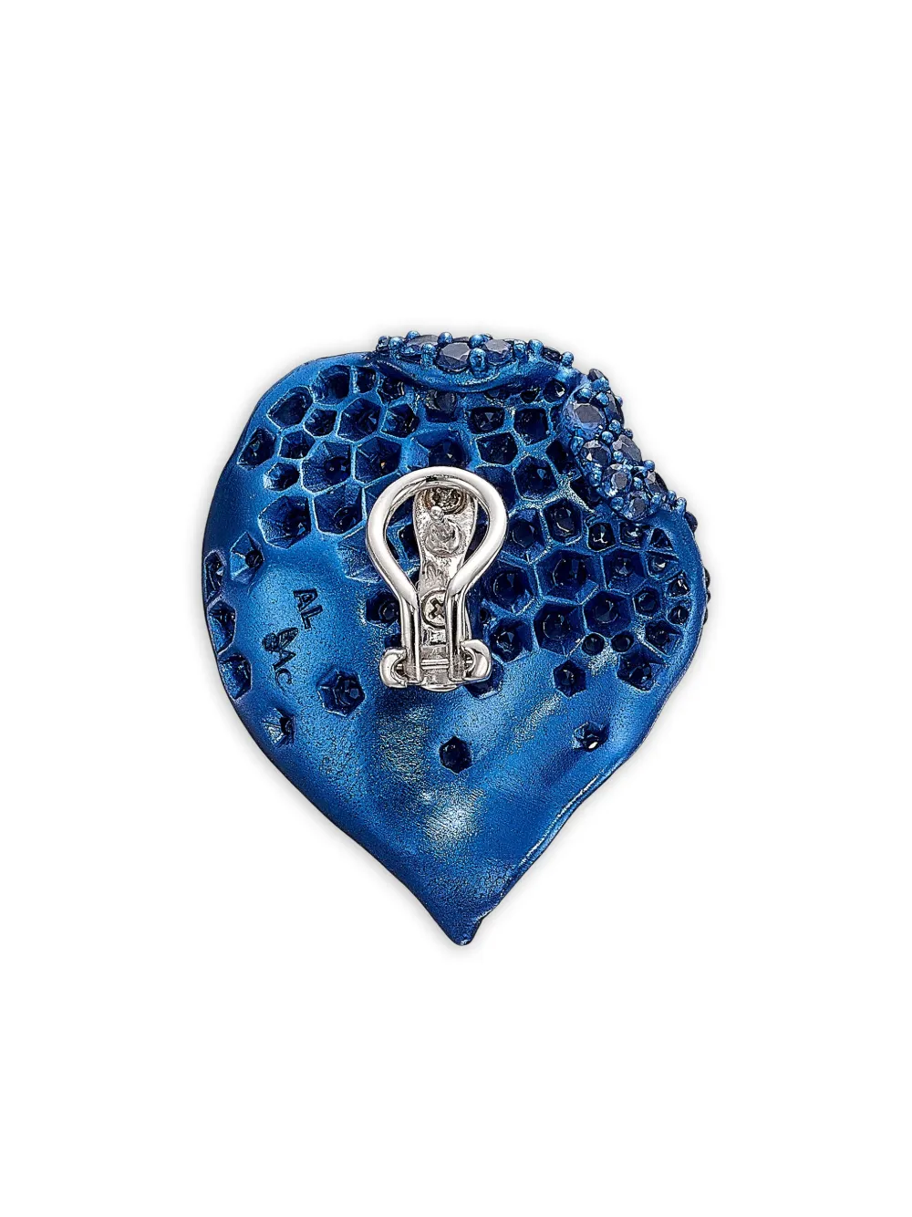 Anabela Chan 14k White Gold And Rhodium Vermeil Petal Sapphire And Topaz Earrings In Blue