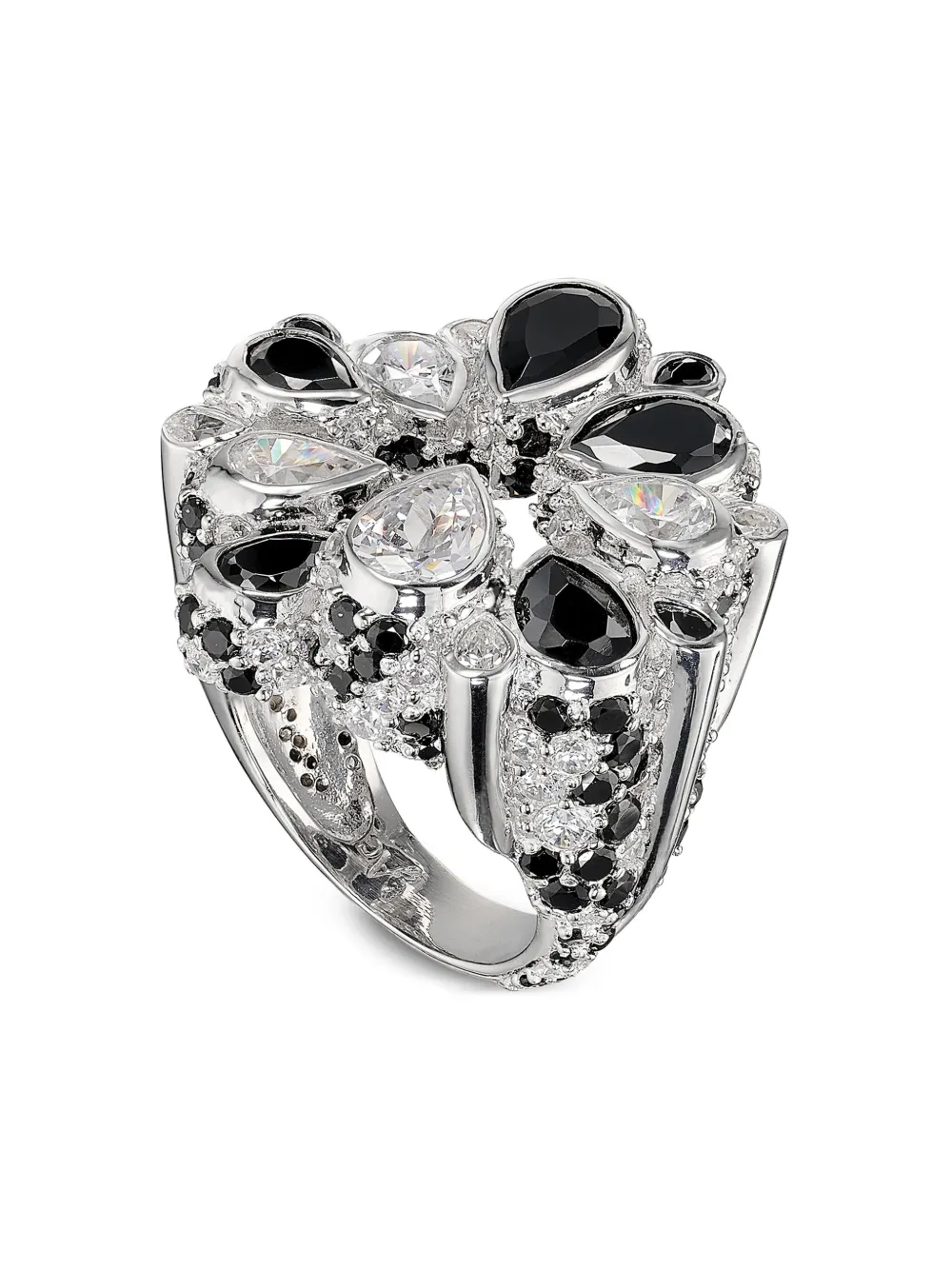 Anabela Chan 18kt white gold Panettone diamond ring | Black | Image 1