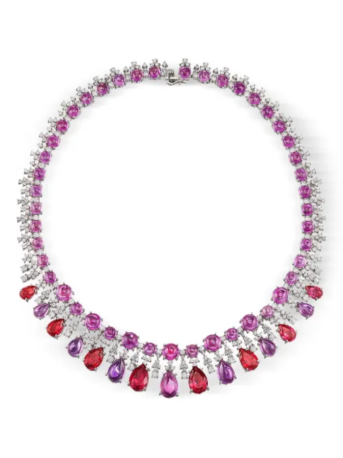 Collier Tutti Frutti or 18ct à pierres variées - Anabela Chan - Modalova