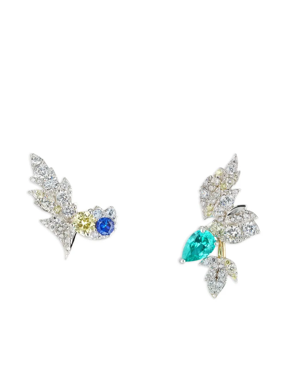 Anabela Chan 18k Gold Vermeil Paraiba Garden Butterfly Multi-stone Earrings In Metallic
