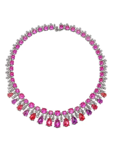 Anabela Chan 18K white gold Tutti Frutti necklace