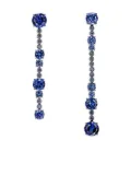 Anabela Chan 18K white gold Love and Pain Kashmir sapphire earrings - Silver