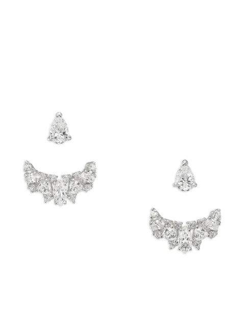 Anabela Chan 18kt white gold Snowflower Twinkle diamond earrings