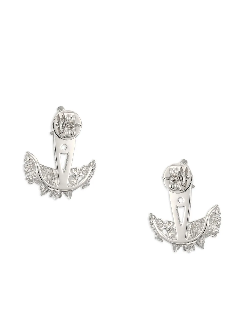 Anabela Chan 18kt White Gold Snowflower Twinkle Diamond Earrings In Metallic