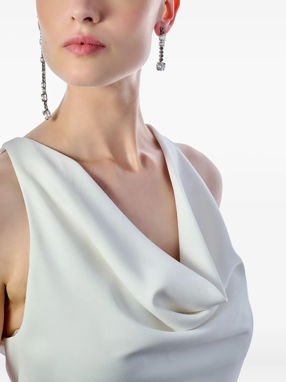  Anabela Chan X Robert Wun 14k White Gold And Rhodium Vermeil Garden & Time Morse Code Sapphire And Diamond Earrings - Silver 