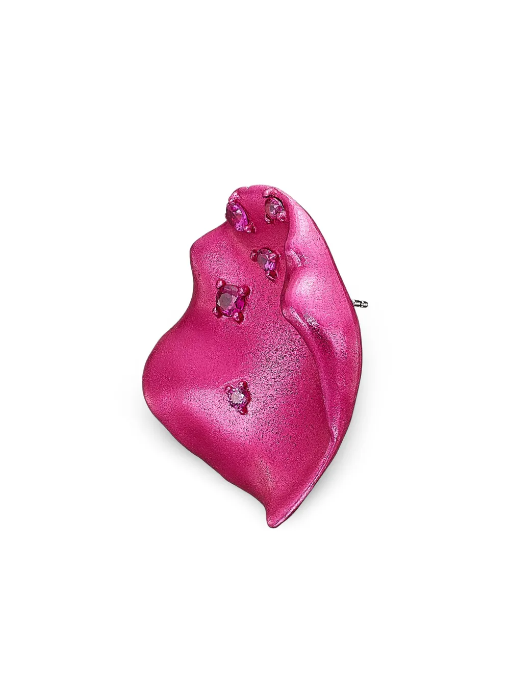 Anabela Chan Floral-motif Multi-stone Earrings In Pink