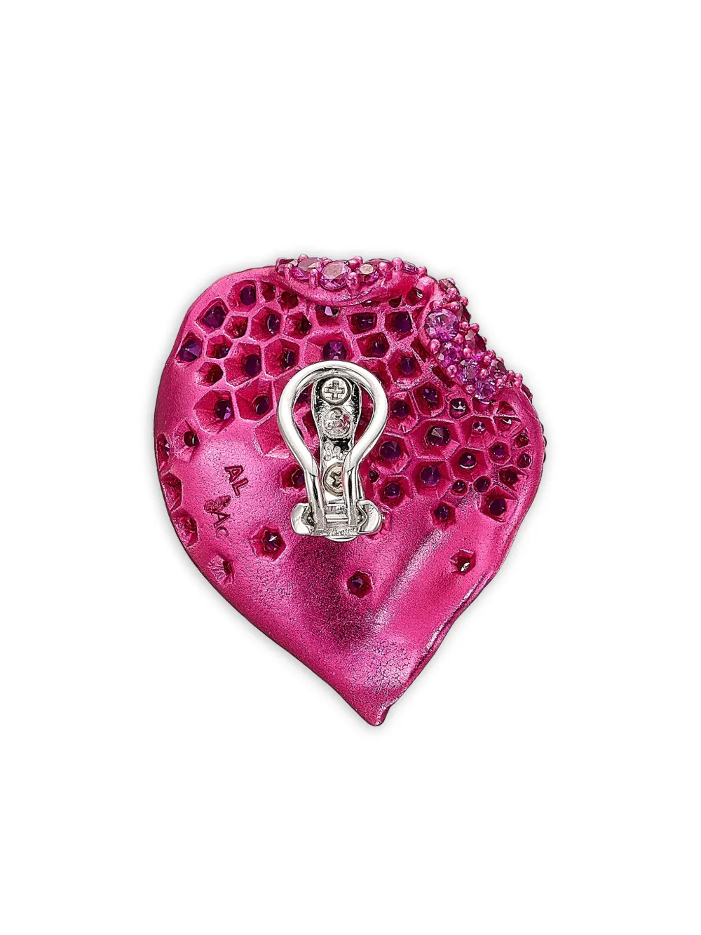 Anabela Chan Floral-motif Multi-stone Earrings In Pink