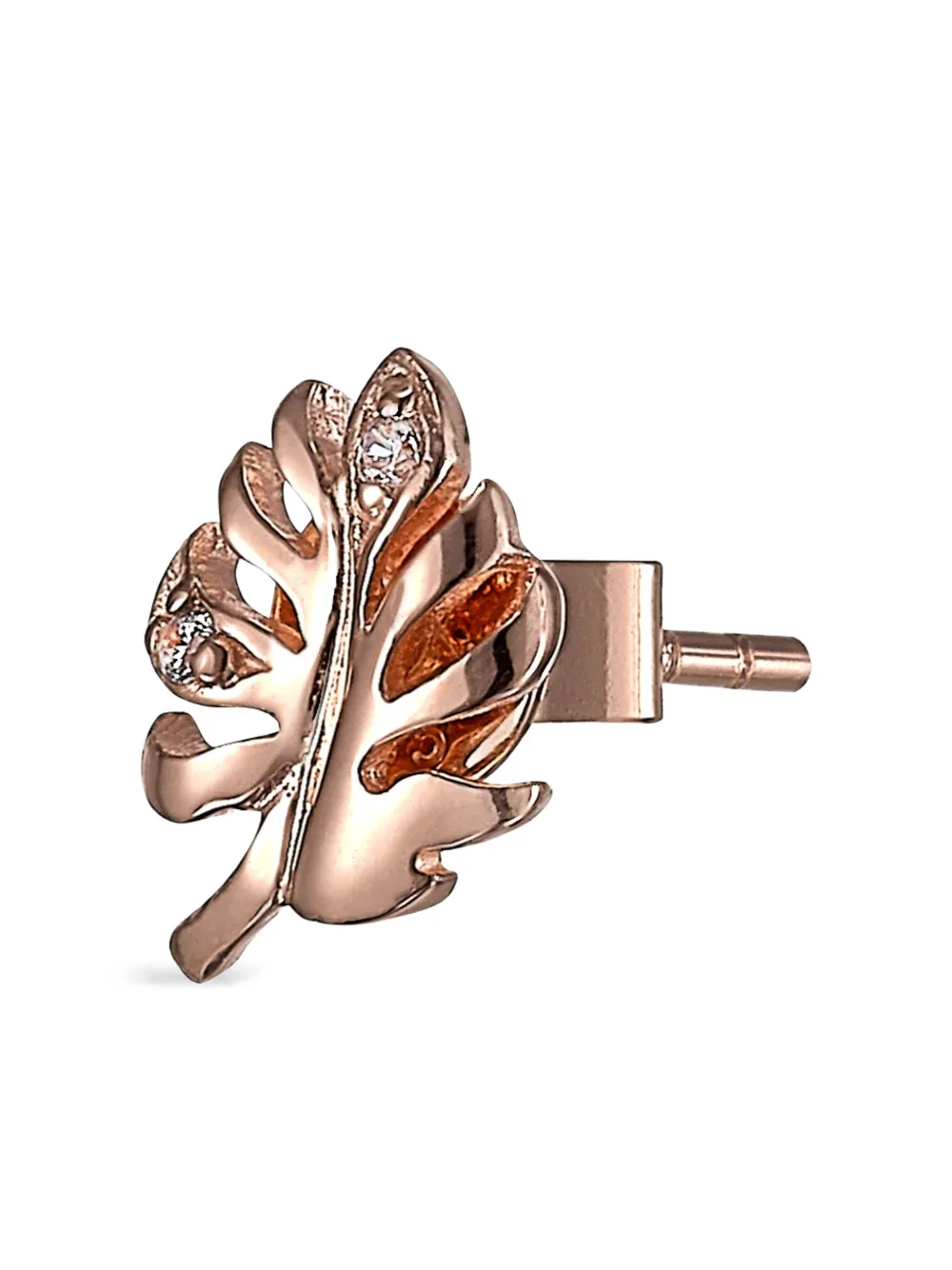 18k Gold Palm Diamond Earrings