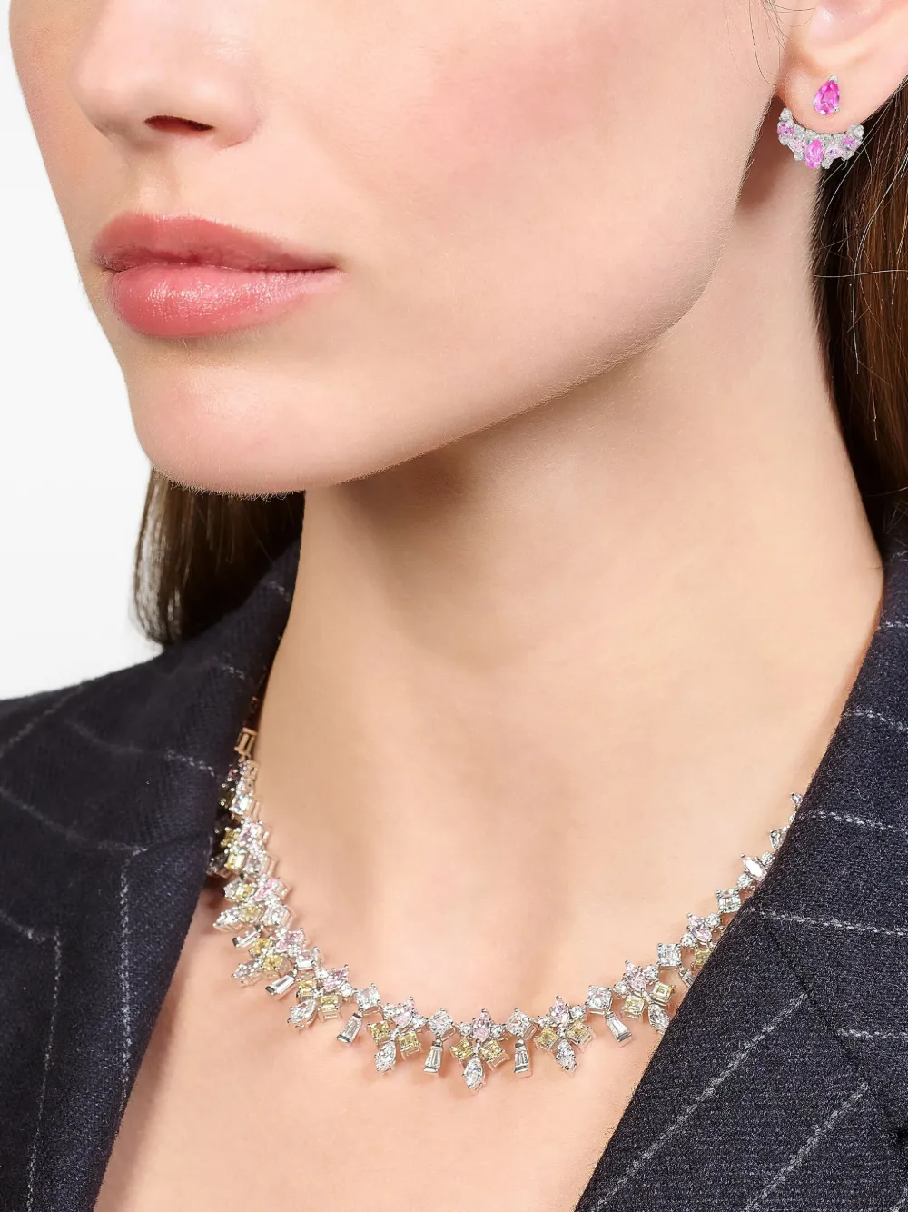 Anabela Chan 18kt white gold Twinkle Ear Jackets sapphire and diamond earrings | Image 2