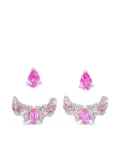 Anabela Chan 18kt white gold Twinkle Ear Jackets sapphire and diamond earrings - Silver