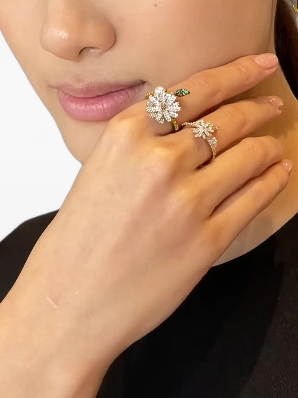Anabela Chan 18k White Gold Mini Daisy Diamond Ring In Silver