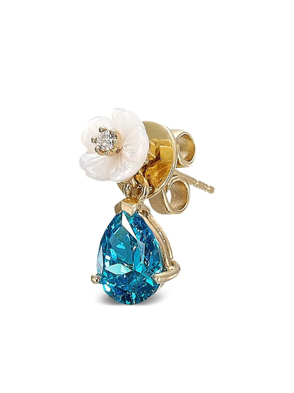 Anabela Chan 18k Yellow Gold Vermeil Sky Multi-stone Earrings In Blue