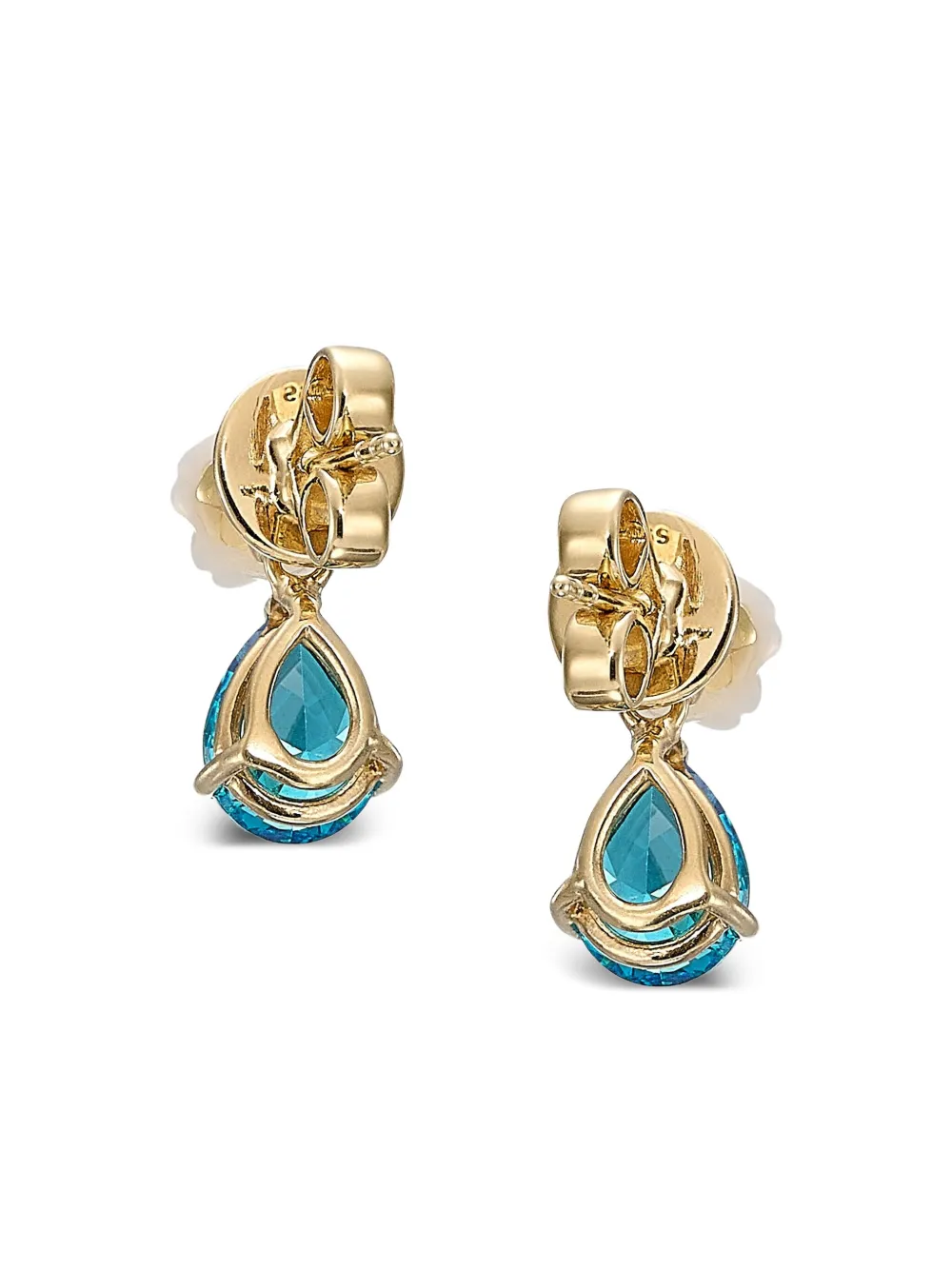 Anabela Chan 18k Yellow Gold Vermeil Sky Multi-stone Earrings In Blue