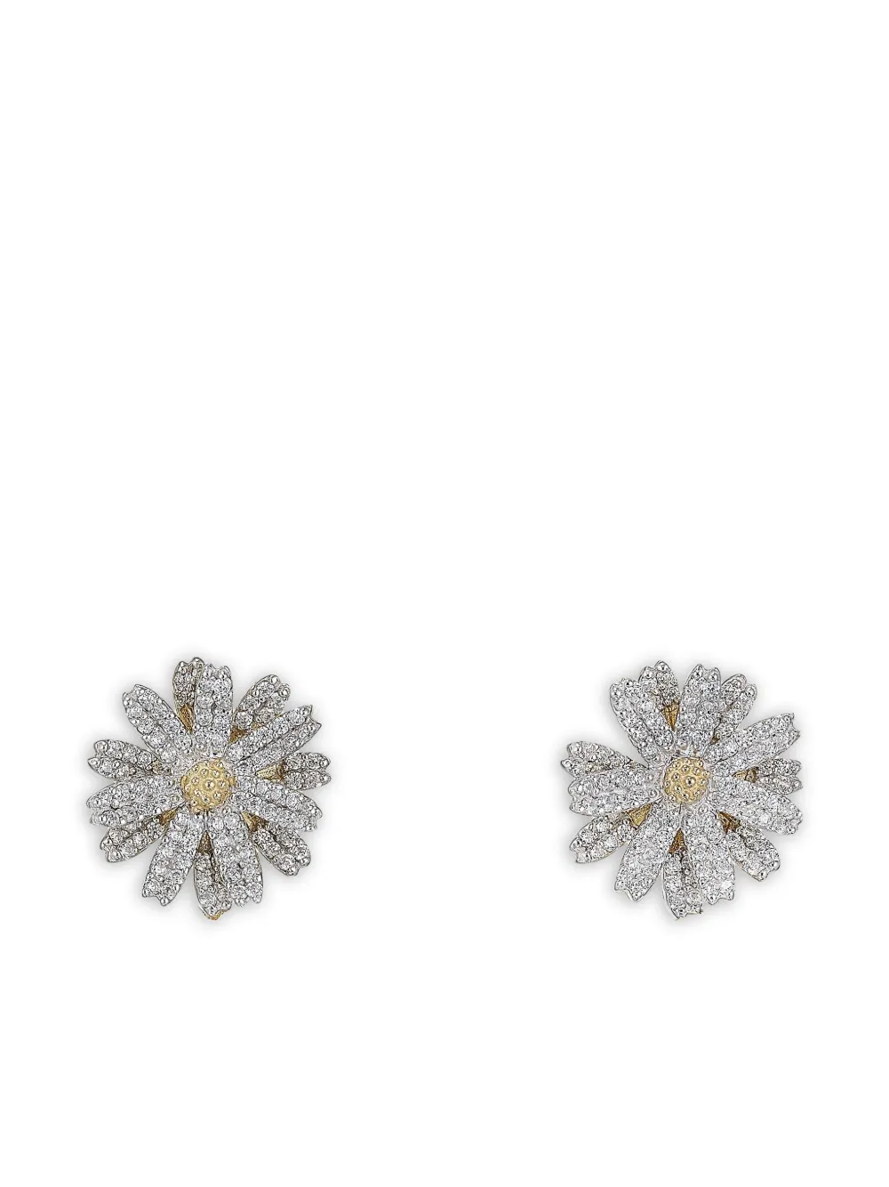 Anabela Chan 18k Gold Vermeil Aqua Daisy Multi Stone Drop Earrings In Metallic