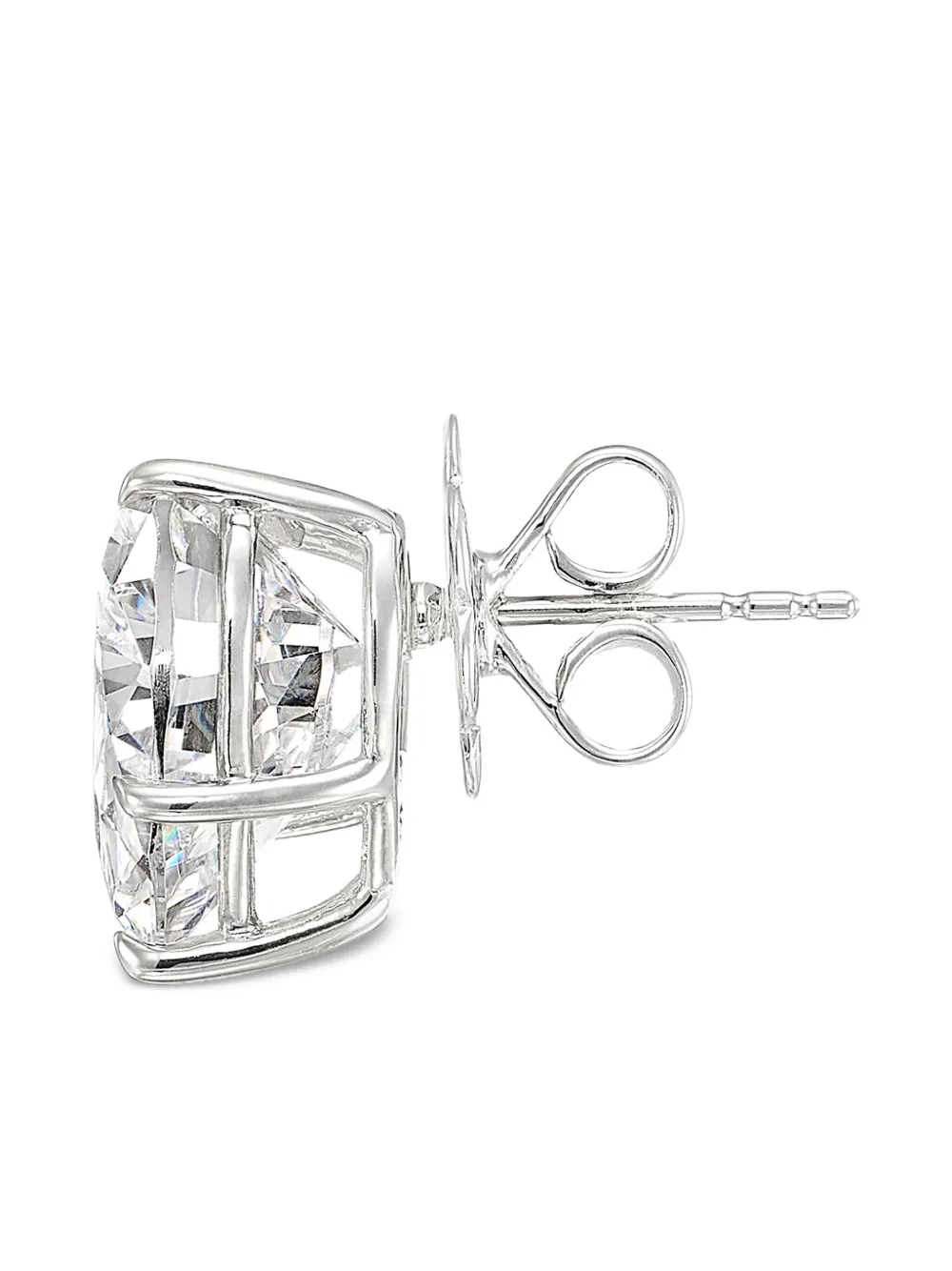 Anabela Chan 18k White Gold Heart Diamond Earrings In Metallic
