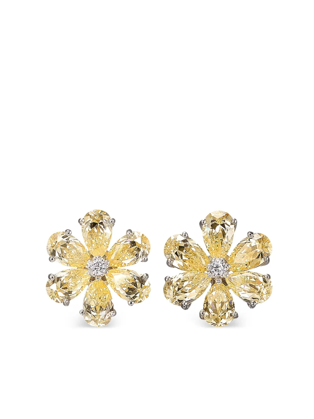 Anabela Chan Marguerite Daisy ダイヤモンド イヤリング 18Kホワイトゴールド - ゴールドトーン Anabela Chan Marguerite Daisy ダイヤモンド イヤリング 18Kホワイトゴールド - ゴールドトーン