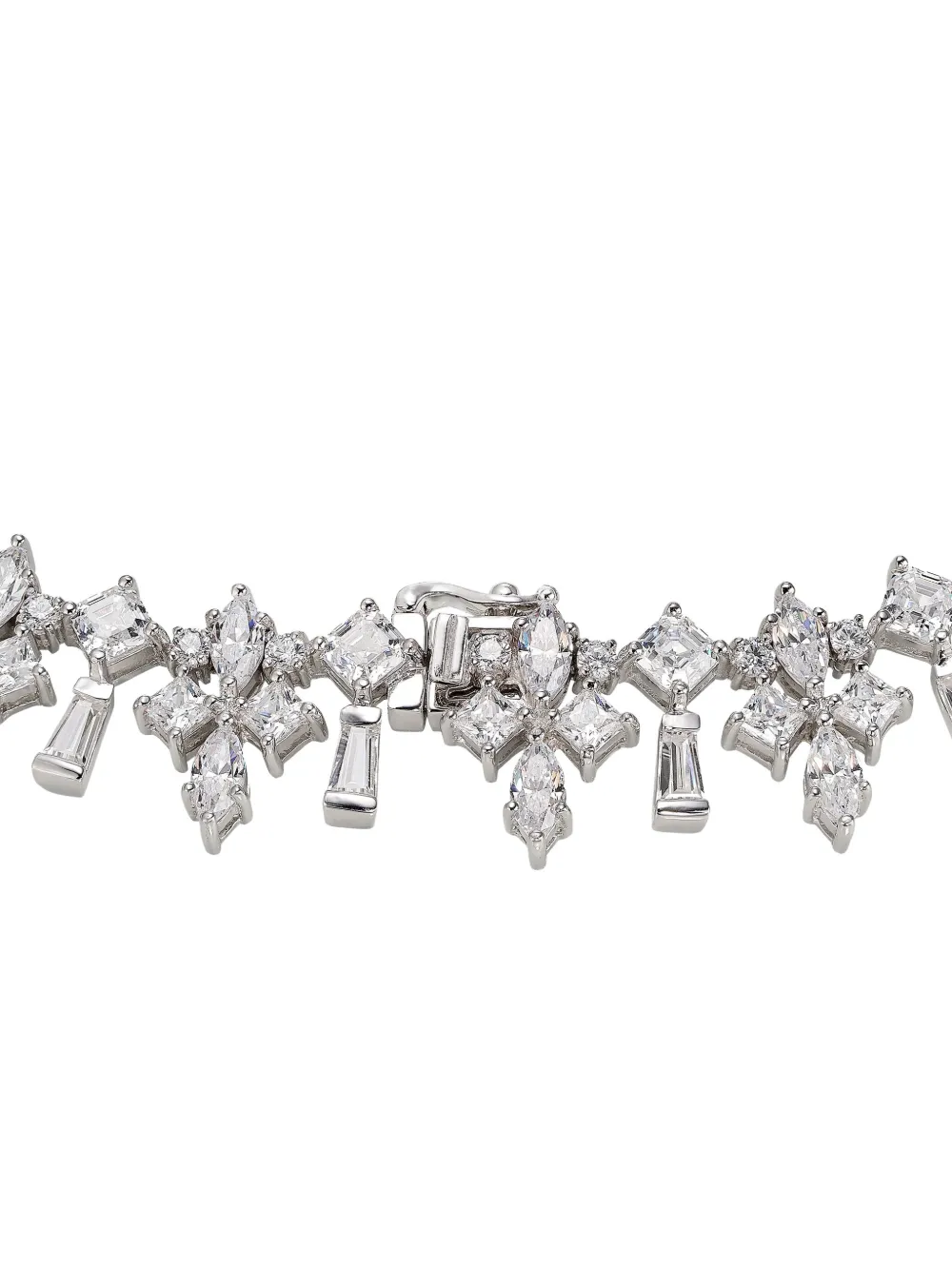 Anabela Chan 18kt White Gold Diamond Fleur-de-lys Diamond Necklace In White