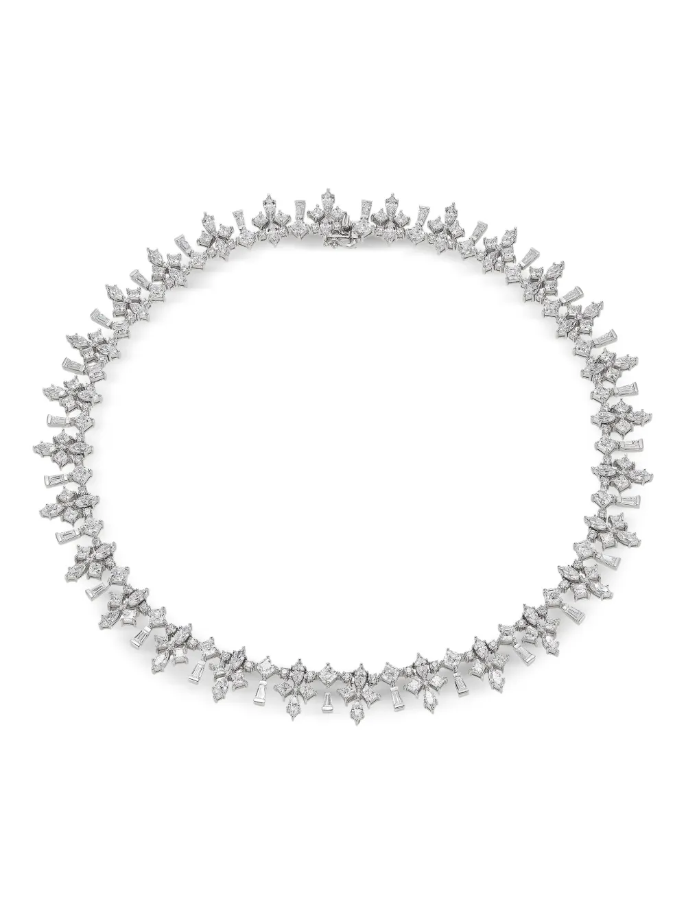 Anabela Chan 18kt White Gold Diamond Fleur-de-lys Diamond Necklace