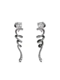 Anabela Chan 14K white gold Diamond Black Rhodium Twirl Earrings - Silver