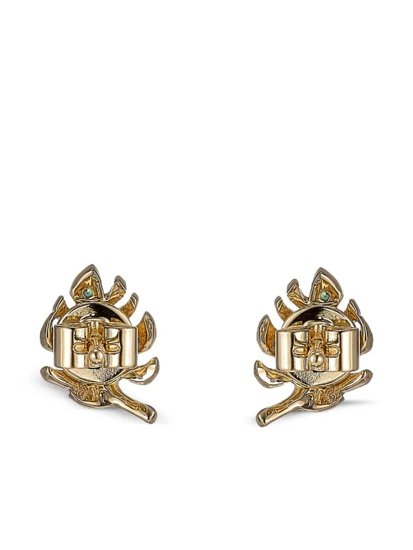 Anabela Chan 9K Yellow Gold Palm Emerald And Diamond Earrings Gold  FARFETCH PH