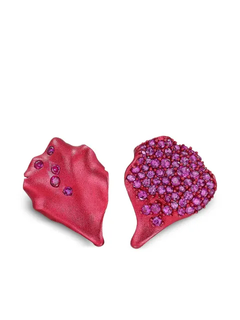 Anabela Chan Petal øreringe i 14 karat guld med rubin