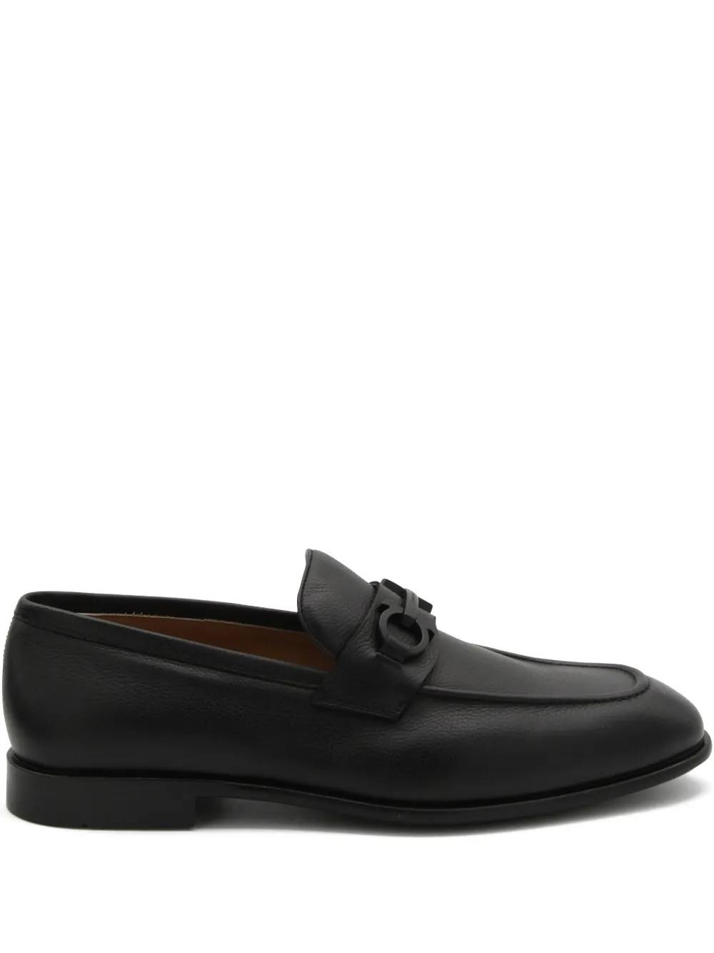 Ferragamo leather loafers Black