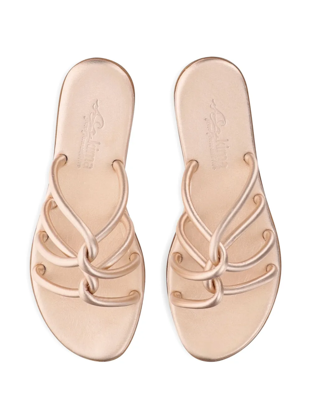KIMA leather flat sandals Pink