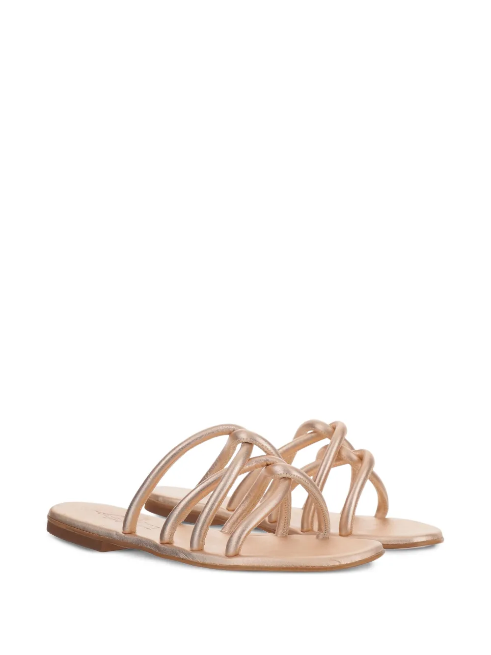 KIMA leather flat sandals Pink