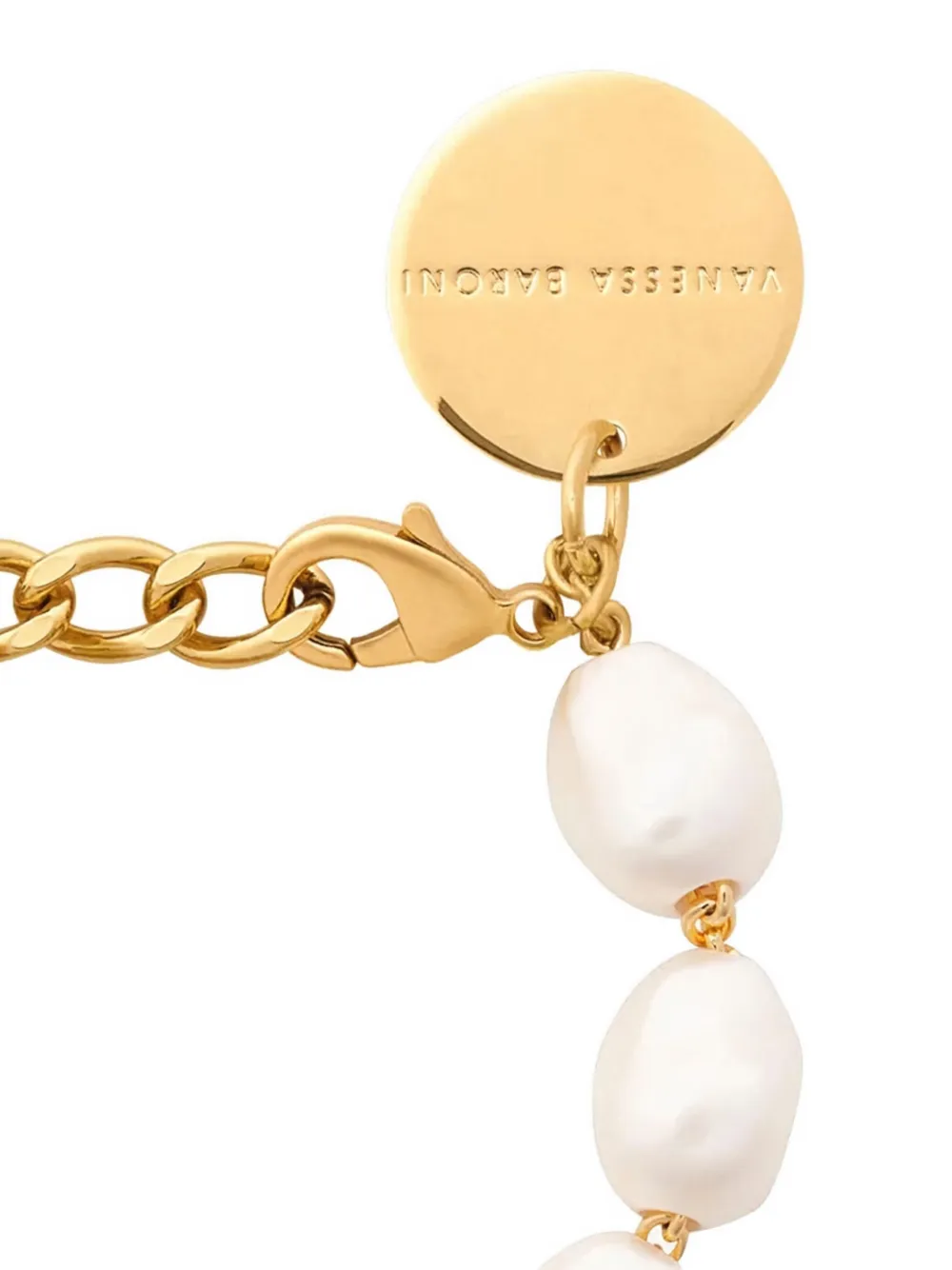 Vanessa Baroni pearl-embellished bracelet - Goud
