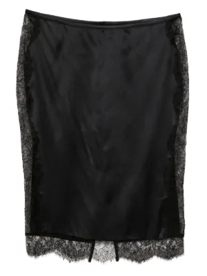 【関税&送料込】Tom Ford Silk Skirt With Lace Inserts KNEE-LENGTH SKIRT WITH LACE INSERTS | Tom Ford Fashion