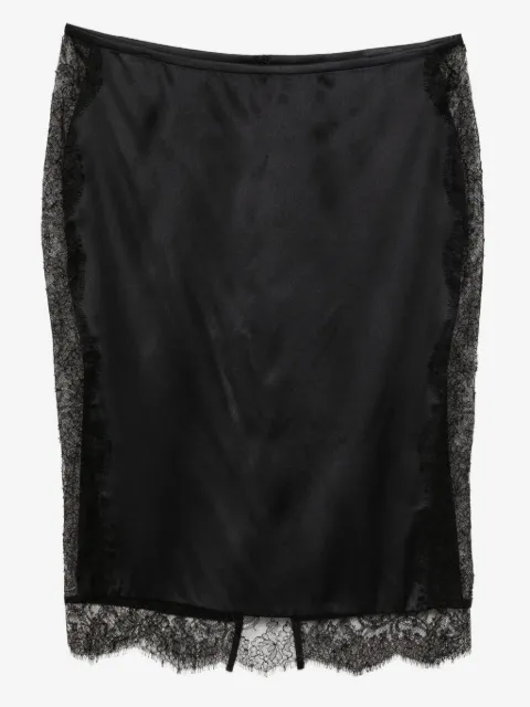 TOM FORD lace-trimmed satin skirt