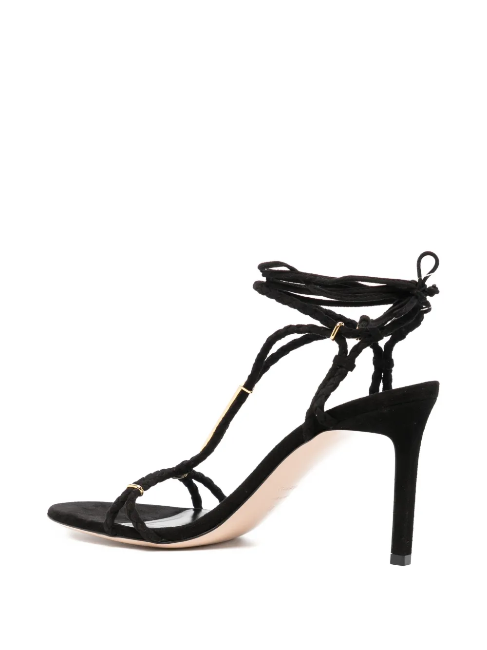 Tom Ford 70mm Suede Sandals In Black