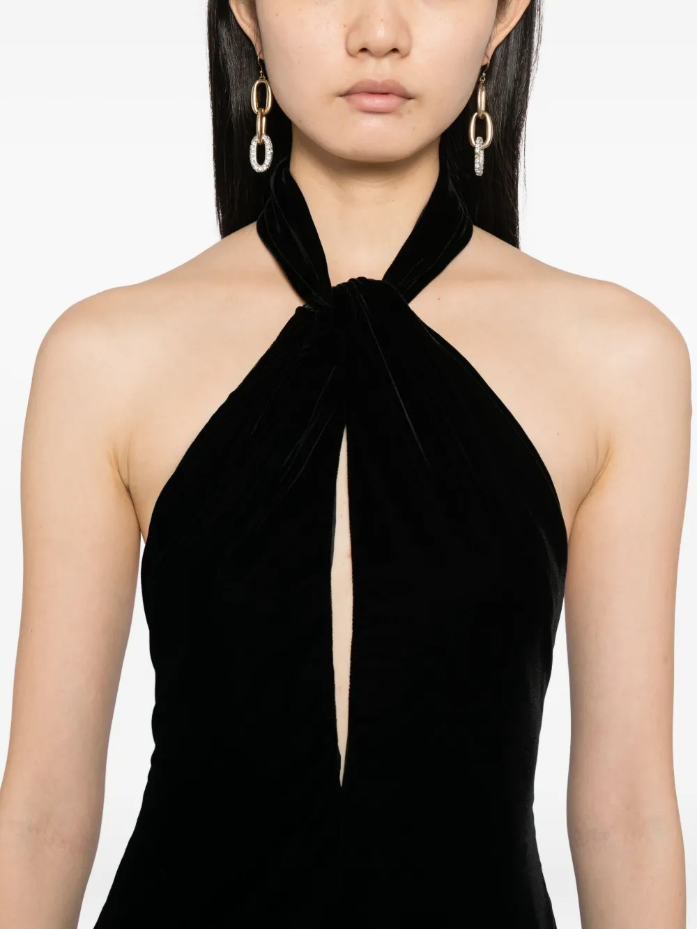 Tom Ford Twist-front Jumpsuit In Black