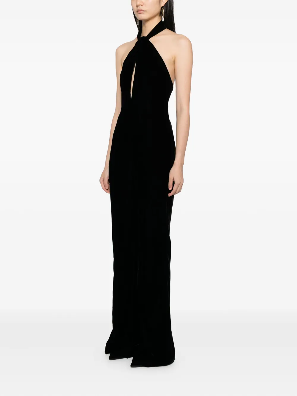 Tom Ford Twist-front Jumpsuit In Black