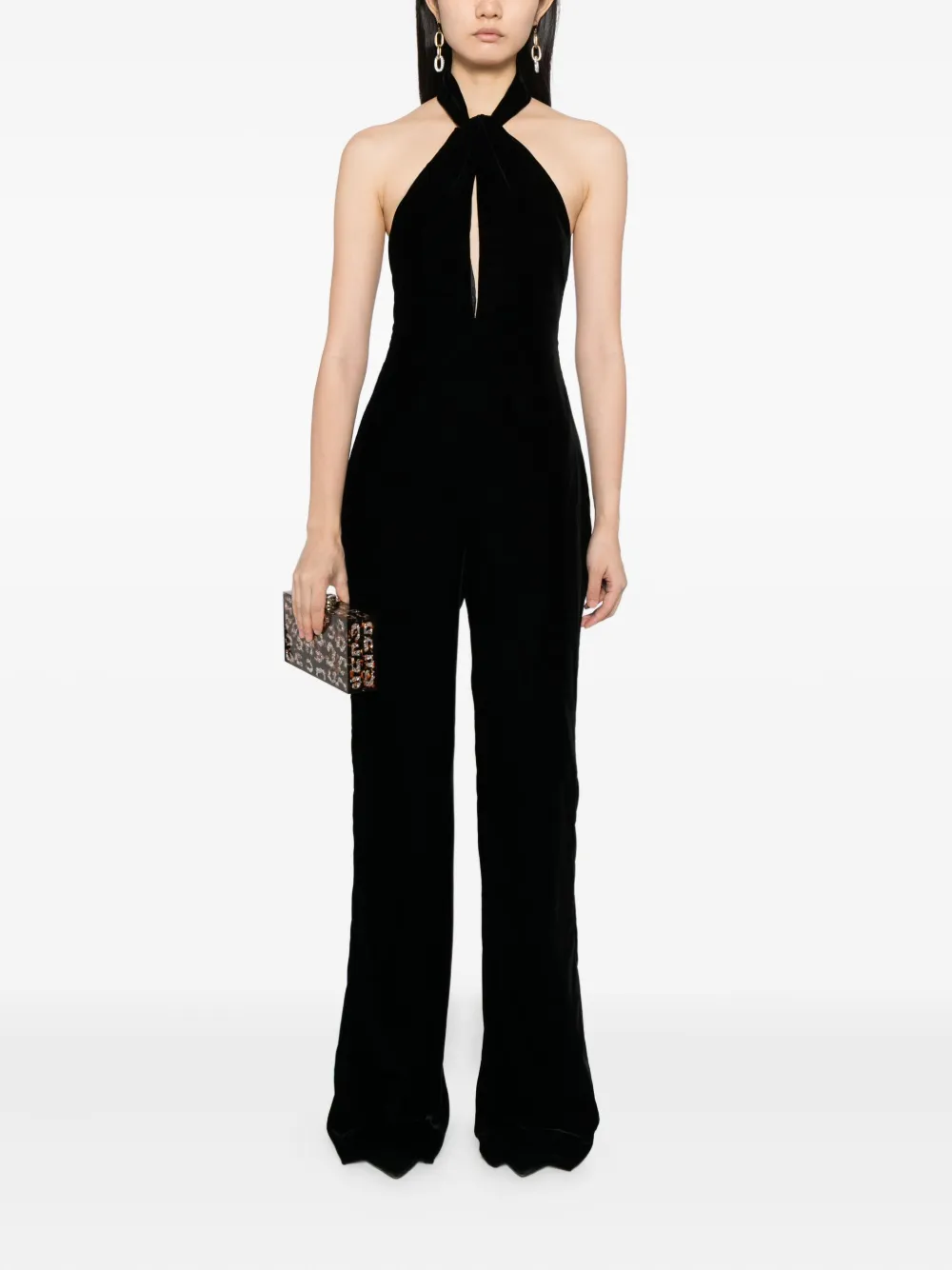 TOM FORD twist-front jumpsuit - Zwart