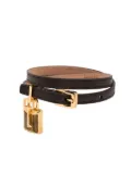 TOM FORD lock pendant bracelet - Brown