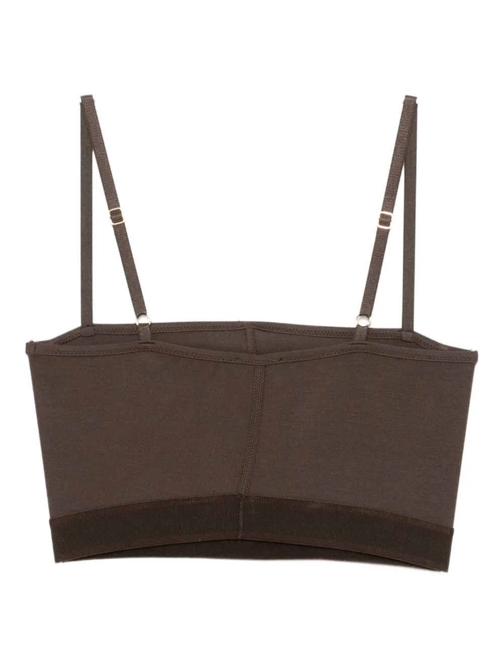 Tom Ford Logo-embroidered Tank Top In Brown