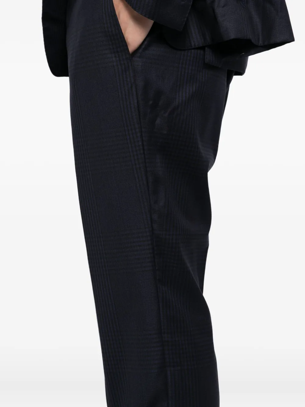 Tom Ford Checked Single-breasted Suit In Blue