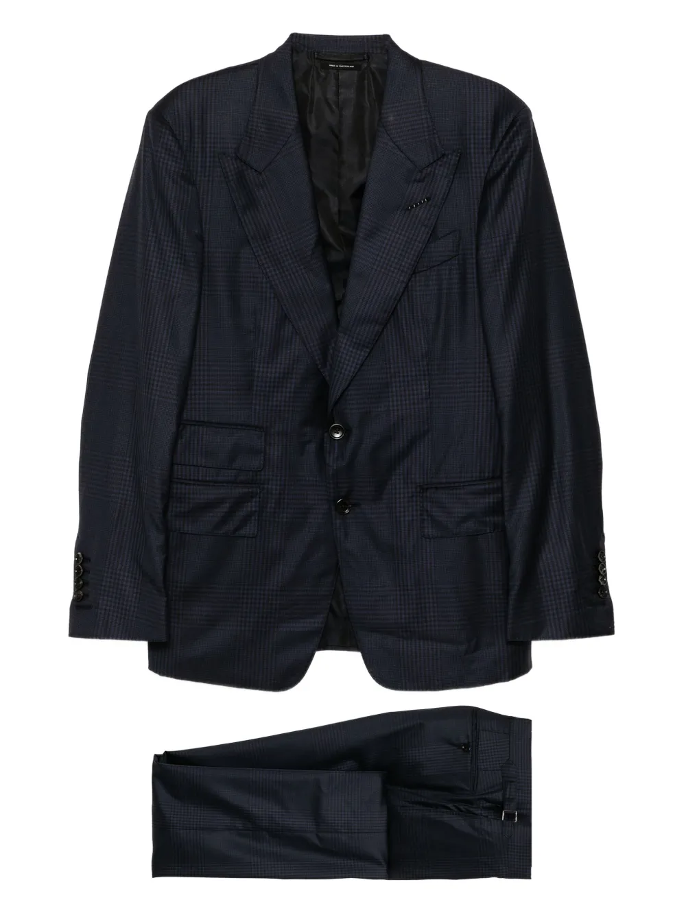TOM FORD checked single-breasted suit | Blue | Image 1