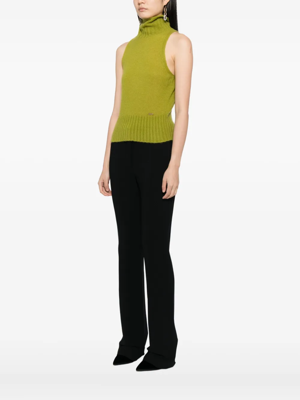 Tom Ford Logo-plaque Vest In Green