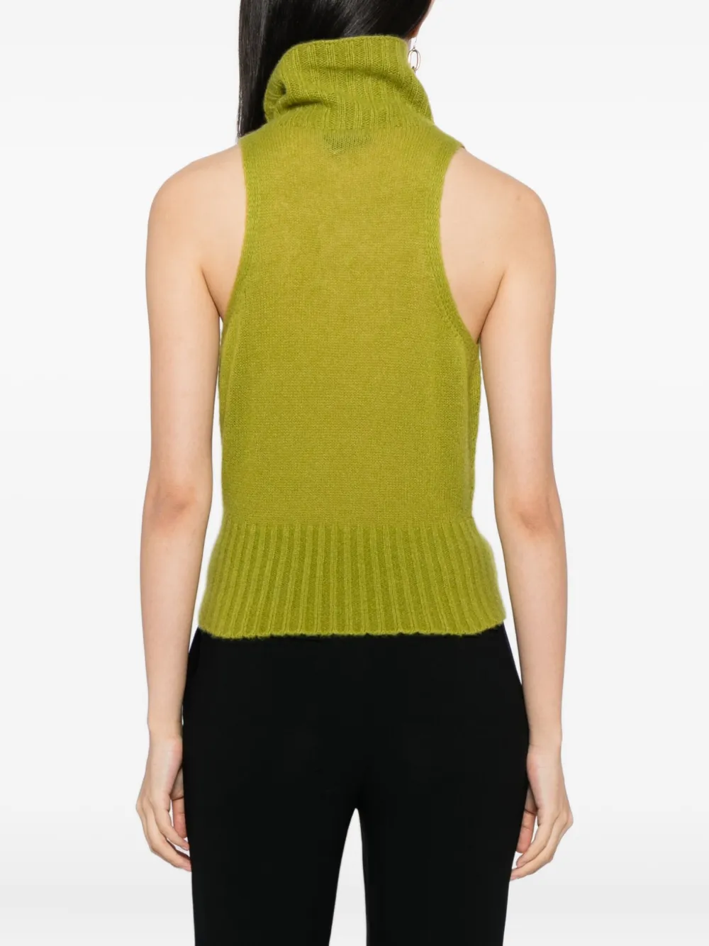 Tom Ford Logo-plaque Vest In Green